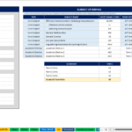 School information and subject offerings setup sheet for Grade 11 Academic Track