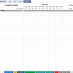 School year attendance summary and total days present/absent sheet for Key Stage 3 Grades 7 to 10