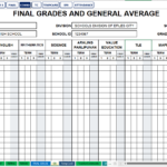 Consolidated final grades and general average sheet for Key Stage 3 Grades 7 to 10