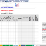 Summary of final grades sheet showing 8 learning areas including Values Education and TLE for Key Stage 3